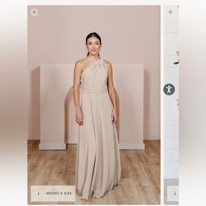 Revelry One-Shoulder Sand Dress